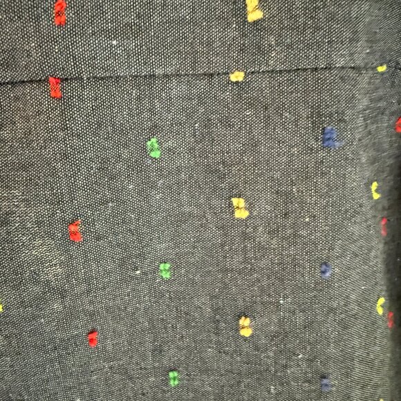 Modcloth Size Large Blue Button Front Tank Top Colorful Polka Dots Swiss Dots - Picture 5 of 11